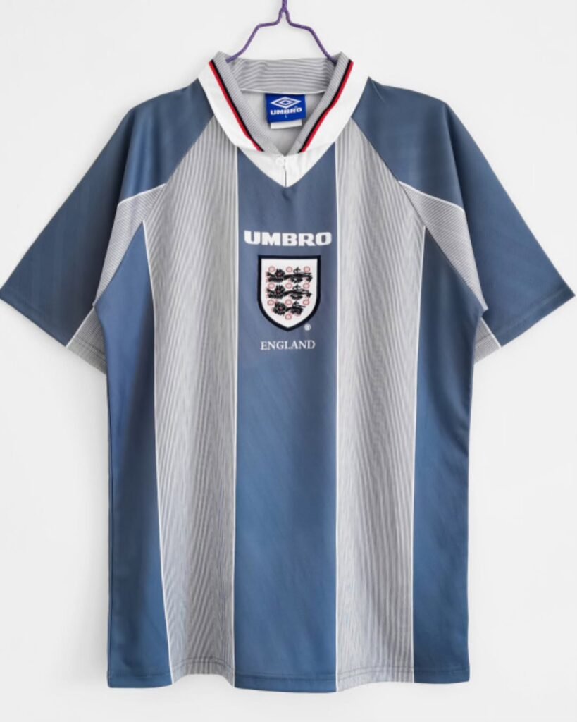 England 1996 Away European Championship Retro Jersey Half Sleeve