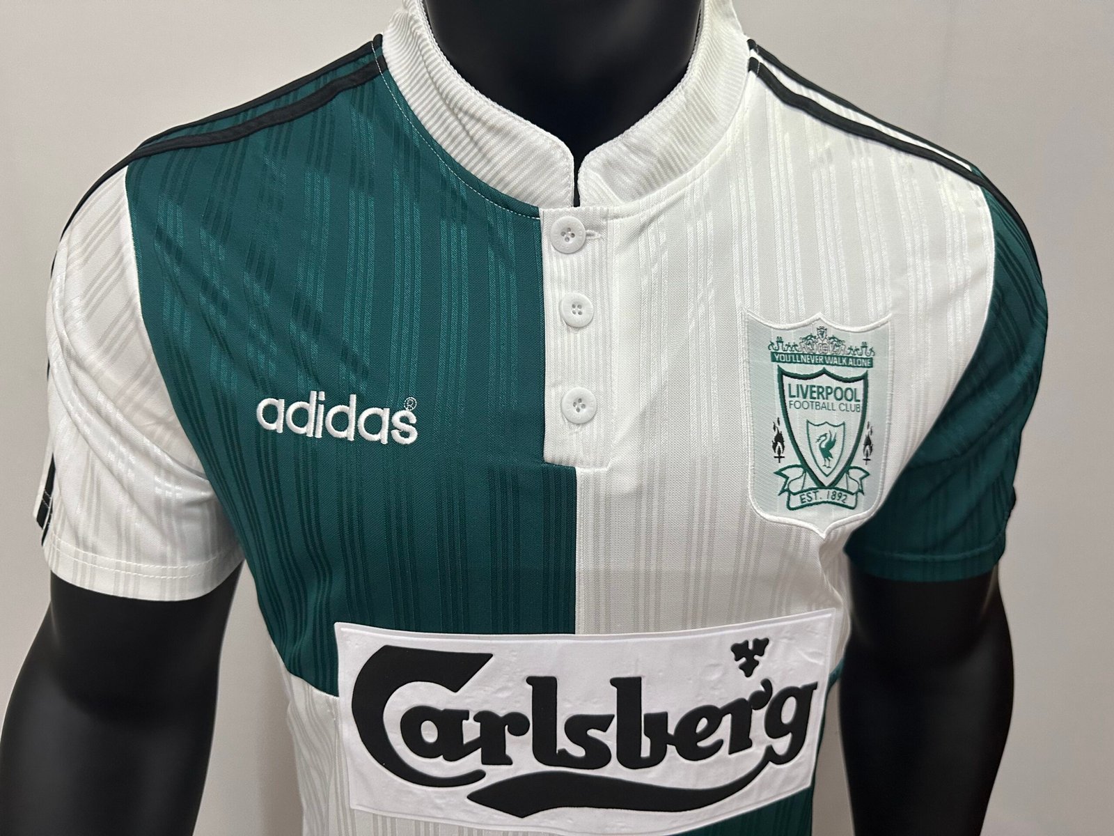 Liverpool 1995-96 Away Kit Half Sleeve- 90s Retro Jersey - Image 3
