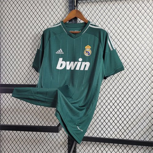 Real Madrid 2012-2013 Away Green Kit Half Sleeve- Retro Jersey - Image 4