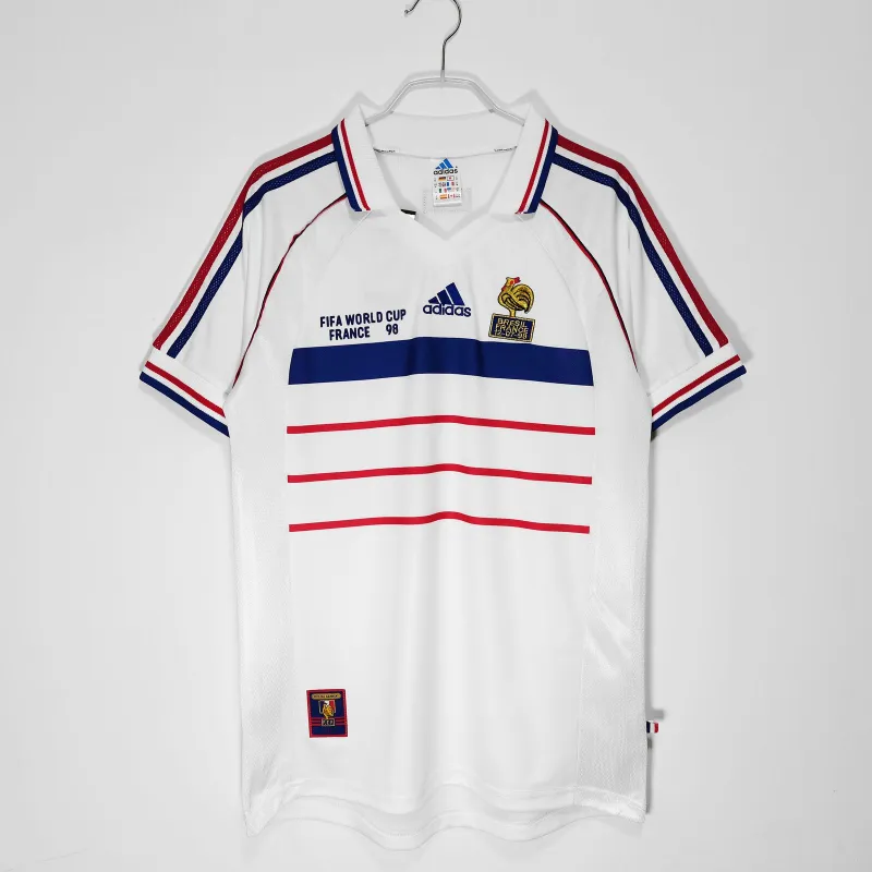France World Cup 1998 Away Kit (Half Sleeve) - Retro Jersey