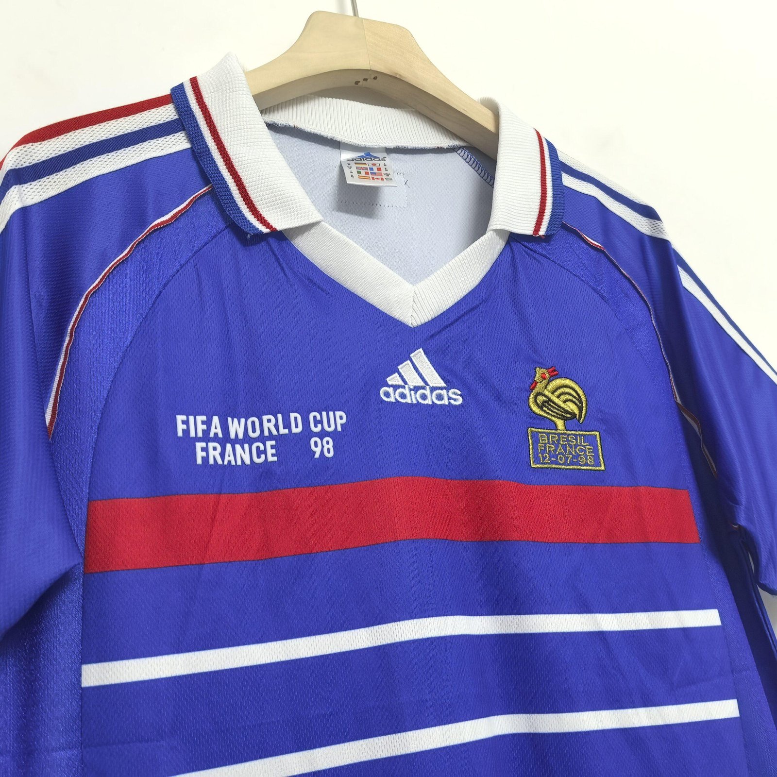 France 1998 Home Kit (Half Sleeve) - Retro Jersey - Image 2