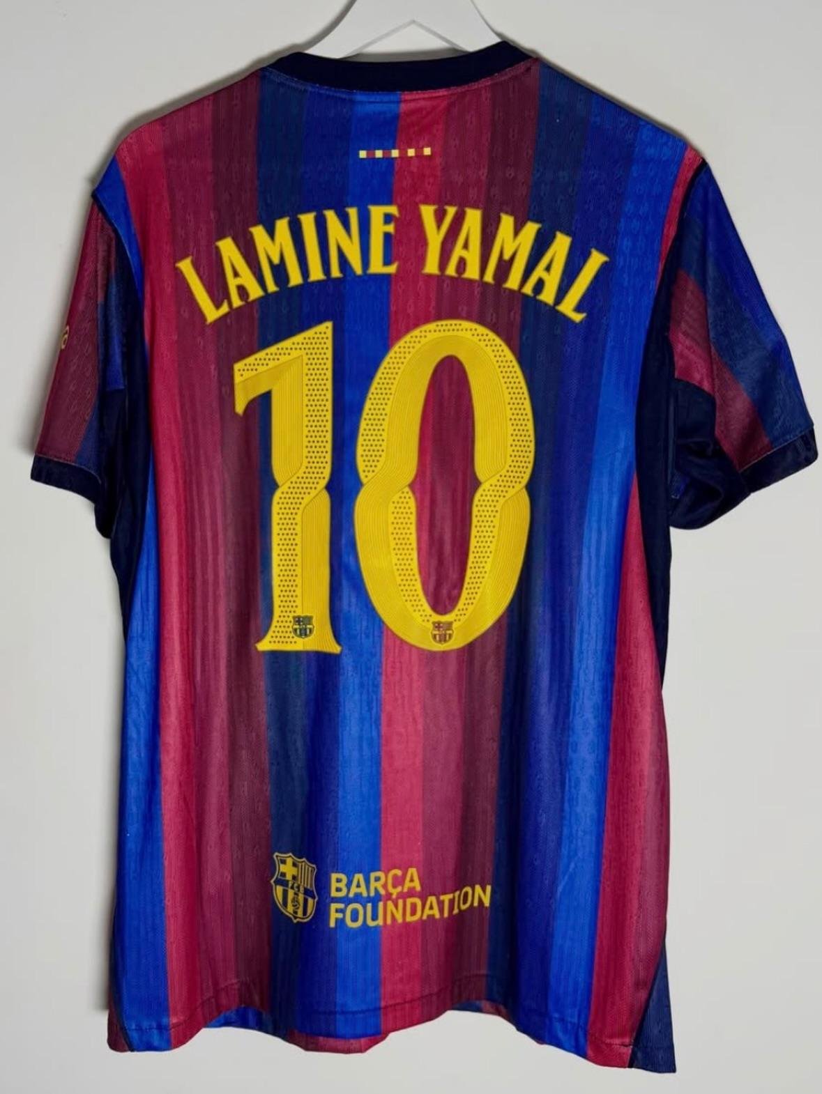 LAMINE YAMAL 10 Barcelona 26-27 Home UCL Edition Jersey - Player Version (Half Sleeve) - Image 4